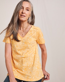 Julipa Pure Cotton V Neck T-Shirt - Image