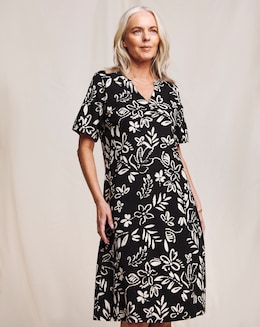 Julipa Pure Cotton Jersey Shift Dress - Image