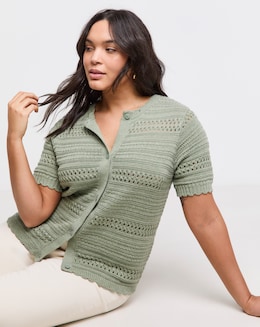 Simply Be Short Sleeve Cardigan - Image