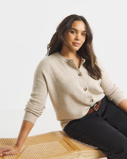 Crew Neck Cardigan - Image