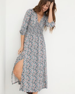 FatFace Rene Wild Floral Midi Dress - Image