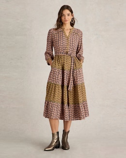 White Stuff Mabel Mixed Print Dress - Image