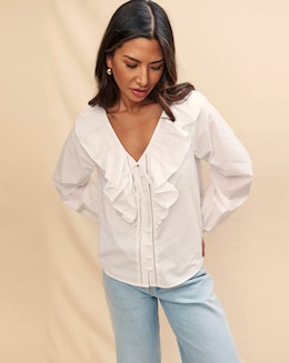 Nobody's Child Frill Collar Blouse - Image