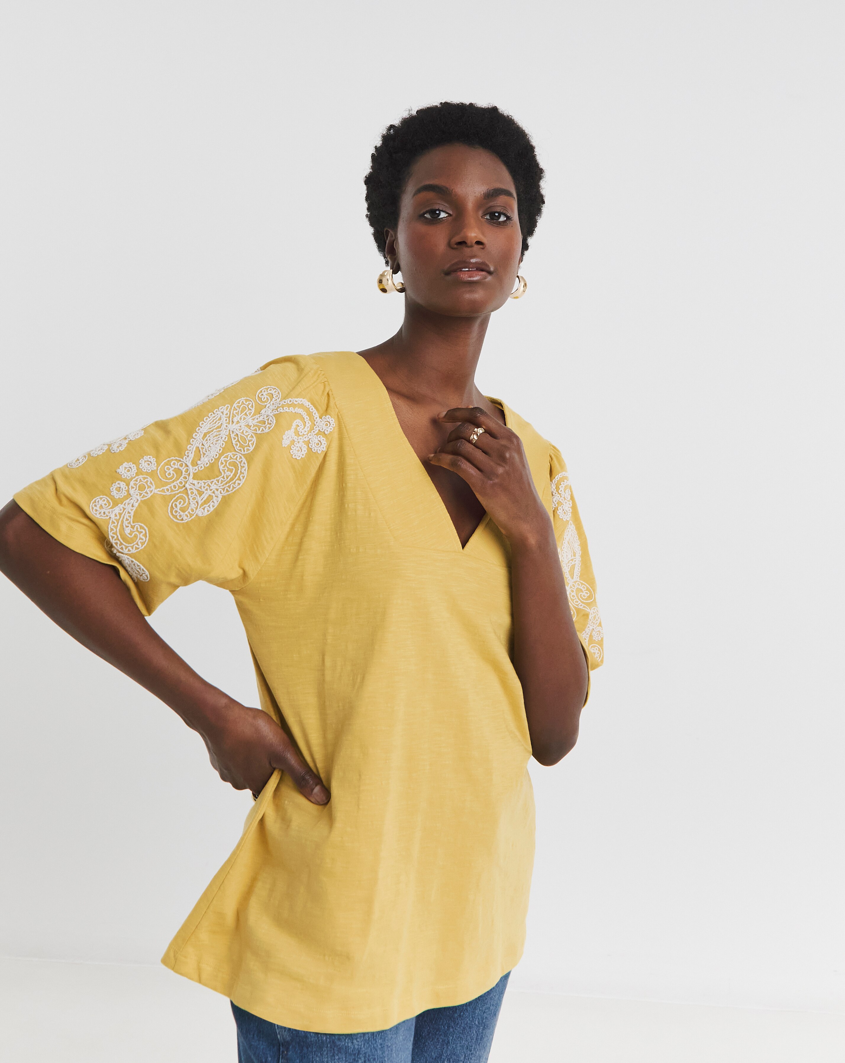 ladies yellow top
