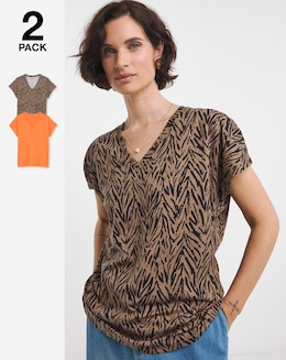 2 Pack V Neck Short Sleeve - Image