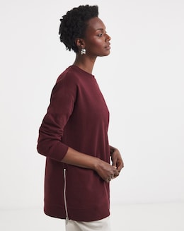 Zide Zip Longline Sweatshirt - Image