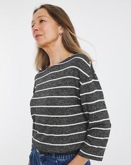Soft Touch Slash Neck Top - Image