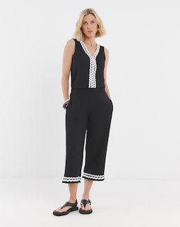 Ric Rac Jersey Cropped Trousers - Image