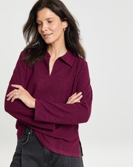 Soft Touch Collared Top - Image