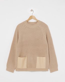 Hybrid Contrast Pocket Detail Jumper - Image