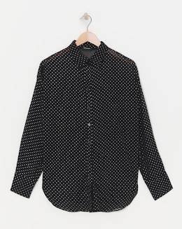Metallic Spot Oversized Shirt - Image