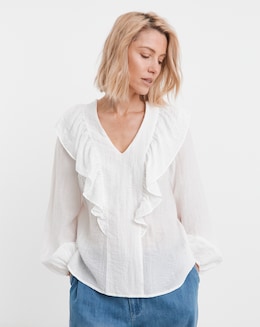 Large Collar Detail Blouse - Image
