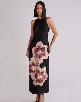 Ro&Zo Mono Floral Print Dress - Image