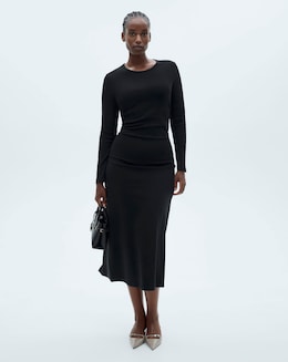 Mango Cotton Midi Dress - Image