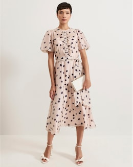 Phase Eight Ruffle Midi Dress - Image