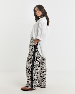 Simply Be Side Stripe Wide Leg Trousers - Image