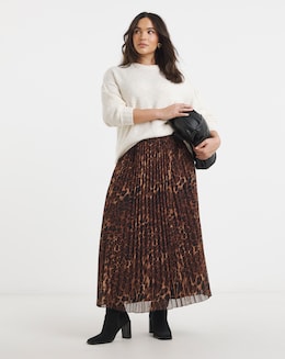 Simply Be Chiffon Pleated Midaxi Skirt - Image