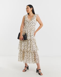 Tiered Chiffon Dress - Image