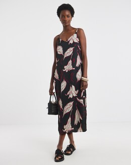 Printed Cami Midi Dress - Image