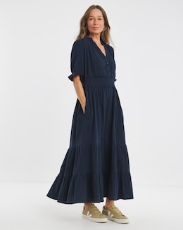 Cheesecoth Tiered Maxi Dress - Image