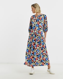 Soft Touch Drop Waist Smock Dress - Image