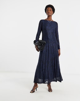 Mesh Seam Detail Care Free Dress - Image