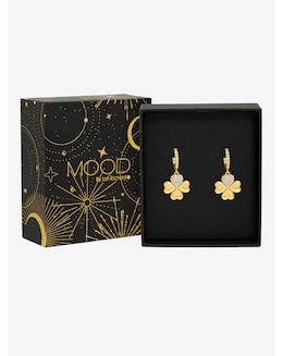 Mood Gold Plated Clover Earrings - Gift Boxed