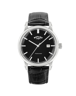 Rotary Men's Automatic Black Strap Watch