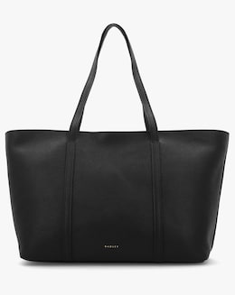 Radley The Weekly Large Top Zip Black Leather Tote Bag