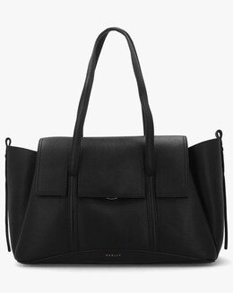 Radley Large The Chancery Flapover Black Leather Shoulder Bag