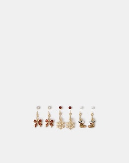 Accessorize 6-Pack Christmas Earrings