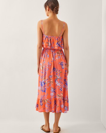Monsoon Kaia Floral Frill Midi Dress