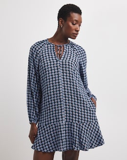 Whistles Floral Dot Tiered Trapeze Dress - Image