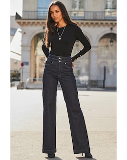 Sosandar Contour Waist Wide Leg Jean