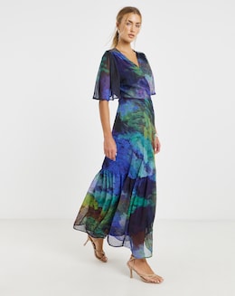 Hope & Ivy Jacqueline Wrap Maxi Dress - Image