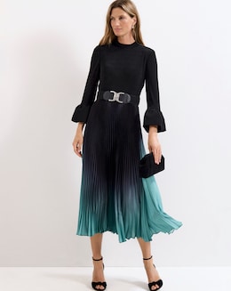 Phase Eight Meloni Pleat Skirt Dress - Image