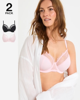 2 Pack Rosalie Full Cup Wired Bras - Image