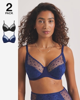 2 Pack Hannah Full Cup Bras - Image