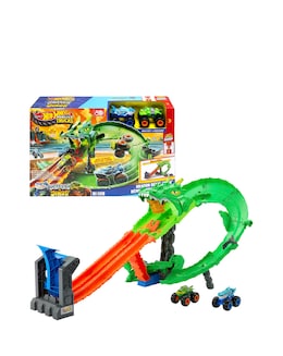 Hot Wheels Monster Trucks Sharks vs Dinos Dragon Destruction