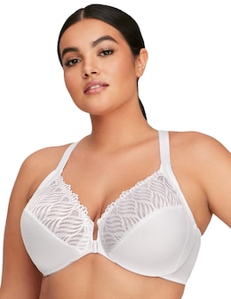 Glamorise Plus Size Front-Fastening T-Back WonderWire 1246