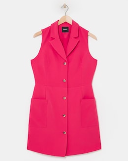 Simply Be Pink Sleeveless Waistcoat Dress