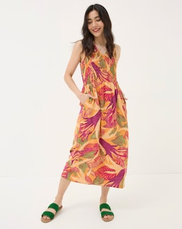 FatFace Aria Tropical Floral Midi Dress - Image