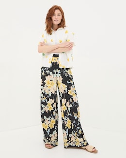 FatFace Citrus Floral Wide Leg - Image