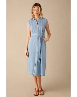 Ro&Zo Denim Shirt Dress - Image