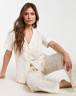 Celestial Linen Blend Pyjama Set - Image