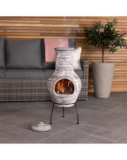 Charles Bentley Acopulco Grey Clay Chiminea