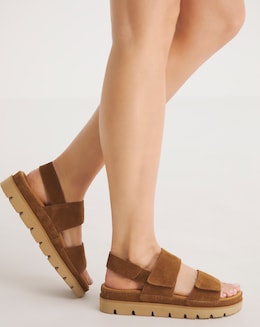 Chunky Suede Touch Close Sandal Wide - Image