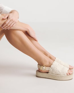 Flatform Espadrille Sandal Wide - Image