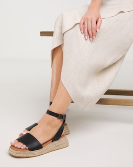Low Espadrille Wedge Sandal Ex Wide - Image