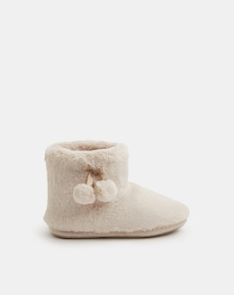 Accessorize Super Soft Pom Pom Slipper Boots